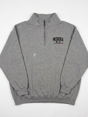 Men's Grey Quarter-Zip Sweater